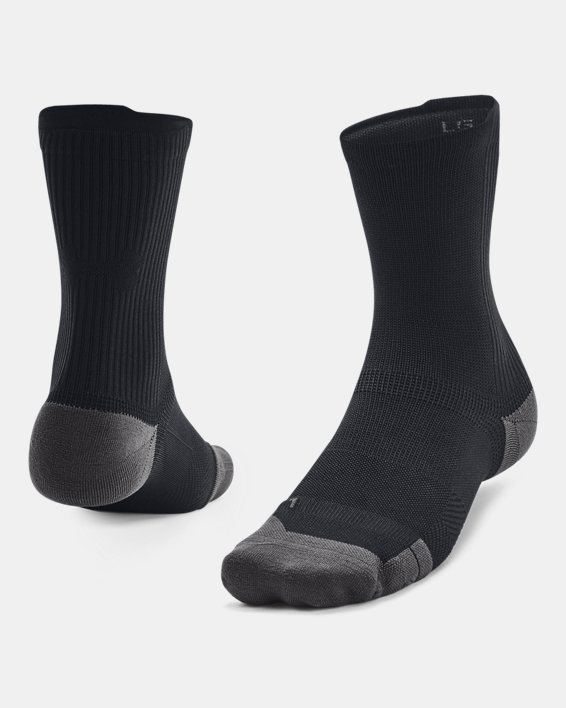 Unisex UA Iso-Chill ArmourDry™ Mid-Crew Socks, Black, pdpMainDesktop image number 0
